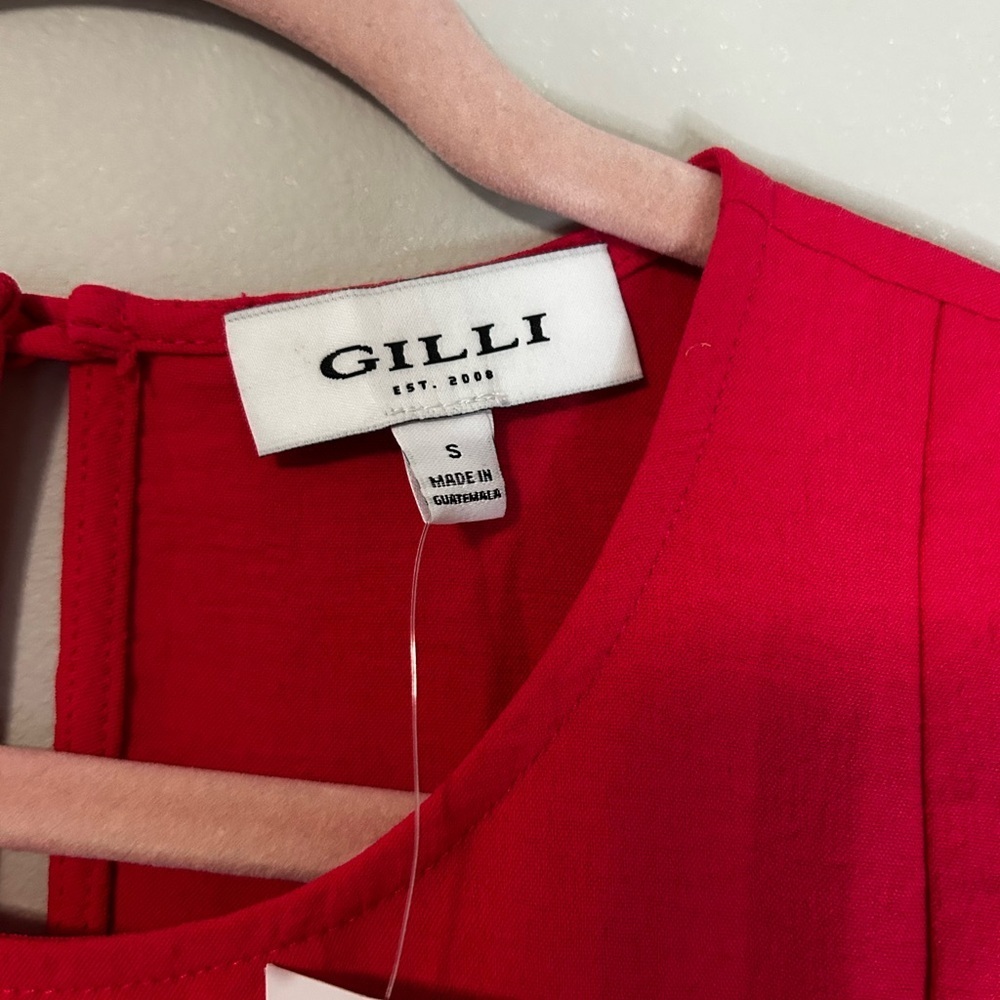 NWT Gilli Hot Pink Sleeveless Peplum Blouse, Size S - Picture 2 of 10